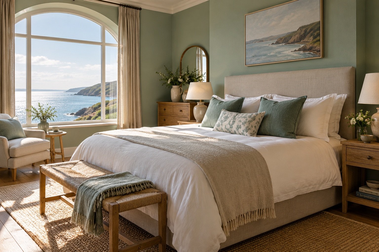 A restful coastal double bedroom